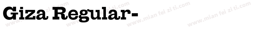 Giza Regular字体转换